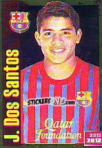 Sticker J. Dos Santos (Portrait) - FC Barcelona 2011-2012 - Panini