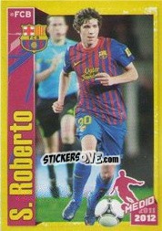 Sticker Sergi Roberto in action - FC Barcelona 2011-2012 - Panini
