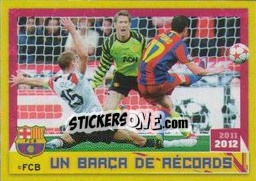 Sticker 927 goles - FC Barcelona 2011-2012 n. 180 - Panini