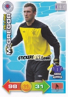 Sticker Allan McGregor - Scottish Premier League 2011-2012. Adrenalyn XL
 n. 198 - Panini