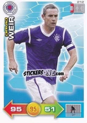 Sticker David Weir - Scottish Premier League 2011-2012. Adrenalyn XL
 n. 212 - Panini