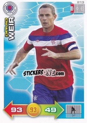 Sticker David Weir - Scottish Premier League 2011-2012. Adrenalyn XL
 n. 213 - Panini