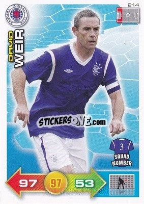 Sticker David Weir - Scottish Premier League 2011-2012. Adrenalyn XL
 n. 214 - Panini