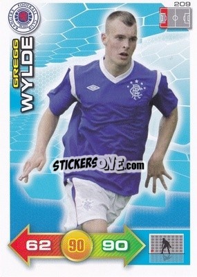 Sticker Gregg Wylde - Scottish Premier League 2011-2012. Adrenalyn XL
 n. 209 - Panini