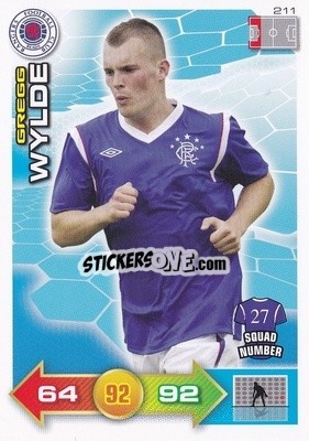 Sticker Gregg Wylde - Scottish Premier League 2011-2012. Adrenalyn XL
 n. 211 - Panini