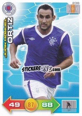 Cromo Juan Manuel Ortiz - Scottish Premier League 2011-2012. Adrenalyn XL
 - Panini