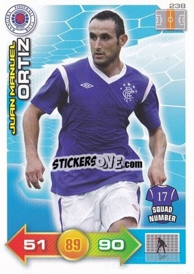 Sticker Juan Manuel Ortiz - Scottish Premier League 2011-2012. Adrenalyn XL
 n. 238 - Panini