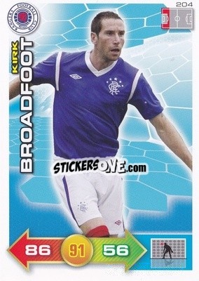 Sticker Kirk Broadfoot - Scottish Premier League 2011-2012. Adrenalyn XL
 n. 204 - Panini