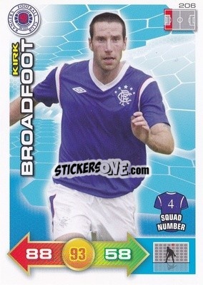 Sticker Kirk Broadfoot - Scottish Premier League 2011-2012. Adrenalyn XL
 n. 206 - Panini