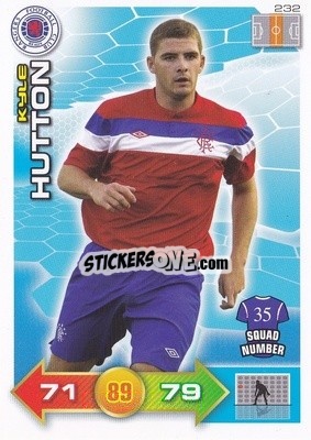 Sticker Kyle Hutton - Scottish Premier League 2011-2012. Adrenalyn XL
 n. 232 - Panini