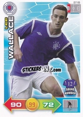 Sticker Lee Wallace - Scottish Premier League 2011-2012. Adrenalyn XL
 n. 216 - Panini