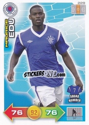 Sticker Maurice Edu - Scottish Premier League 2011-2012. Adrenalyn XL
 n. 229 - Panini