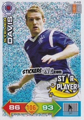 Sticker Steven Davis - Scottish Premier League 2011-2012. Adrenalyn XL
 n. 248 - Panini