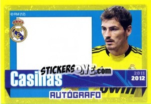 Sticker Casillas (Autografo) - Real Madrid 2011-2012 n. 35 - Panini