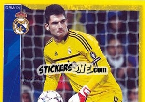 Cromo Adan in action - Real Madrid 2011-2012 - Panini