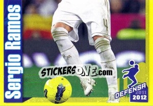 Sticker Sergio Ramos in action - Real Madrid 2011-2012 n. 50 - Panini