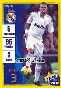 Cromo Pepe (Trayectoria) - Real Madrid 2011-2012 - Panini