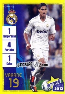 Sticker Varane (Trayectoria) - Real Madrid 2011-2012 - Panini