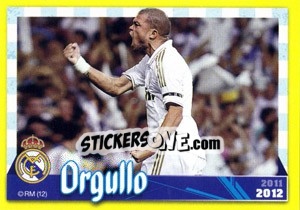 Sticker Orgullo - Pepe - Real Madrid 2011-2012 n. 109 - Panini