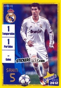 Cromo Sahin (Trayectoria) - Real Madrid 2011-2012 - Panini