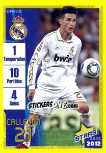 Figurina Callejon (Trayectoria) - Real Madrid 2011-2012 - Panini
