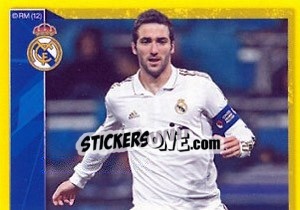 Cromo Higuain in action - Real Madrid 2011-2012 - Panini