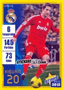 Sticker Higuain (Trayectoria) - Real Madrid 2011-2012 n. 177 - Panini