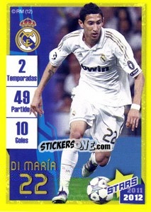 Cromo Di Maria (Trayectoria) - Real Madrid 2011-2012 - Panini