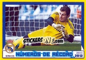 Cromo Casillas-600 partidos con el Real Madrid