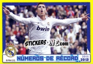 Sticker Cristiano Ronaldo-41 goles en la temporada 10/11 - Real Madrid 2011-2012 n. 188 - Panini
