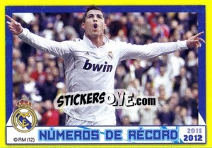 Cromo Cristiano Ronaldo-41 goles en la temporada 10/11 - Real Madrid 2011-2012 - Panini