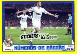 Cromo 29 goles a favor - Real Madrid 2011-2012 - Panini