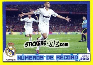 Sticker 29 goles a favor - Real Madrid 2011-2012 n. 190 - Panini