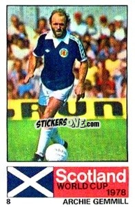Sticker Archie Gemmell - Scotland World Cup Argentina 1978
 - Nabisco
