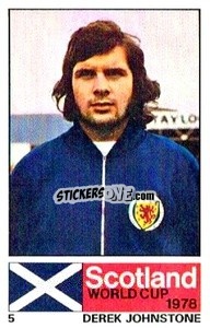 Sticker Derek Johnstone - Scotland World Cup Argentina 1978
 n. 5 - Nabisco
