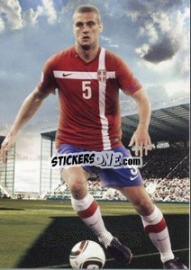 Sticker Nemanja Vidic - World Football UNIQUE 2012 - Futera