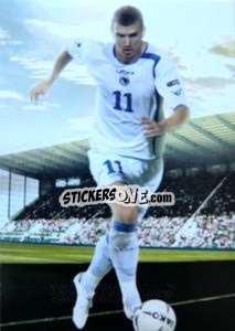 Sticker Edin Dzeko - World Football UNIQUE 2012 - Futera