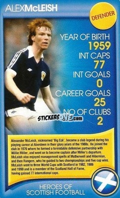 Sticker Alex McLeish - Heroes of Scottish Football
 n. 16 - Top Trumps
