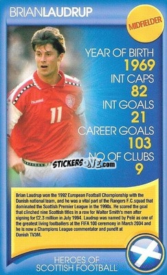 Sticker Brian Laudrup - Heroes of Scottish Football
 n. 7 - Top Trumps