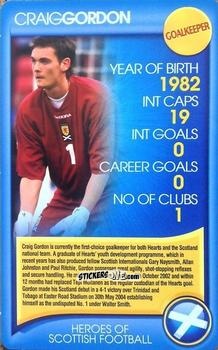 Cromo Craig Gordon - Heroes of Scottish Football
 n. 10 - Top Trumps
