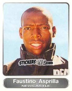 Sticker Faustino Asprilla - SuperPlayers 1998 PFA Collection - Panini