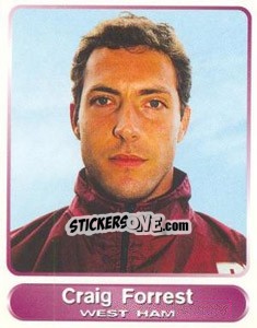 Sticker Craig Forrest - SuperPlayers 1998 PFA Collection n. 106 - Panini