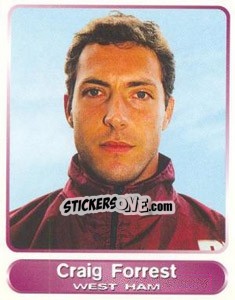 Sticker Craig Forrest - SuperPlayers 1998 PFA Collection - Panini