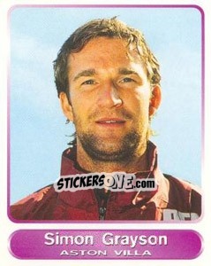 Sticker Simon Grayson - SuperPlayers 1998 PFA Collection n. 123 - Panini