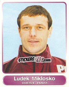 Sticker Ludek Miklosko - SuperPlayers 1998 PFA Collection n. 212 - Panini