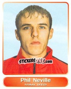 Sticker Phil Neville - SuperPlayers 1998 PFA Collection n. 228 - Panini