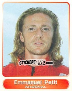 Sticker Emmanuel Petit - SuperPlayers 1998 PFA Collection n. 250 - Panini