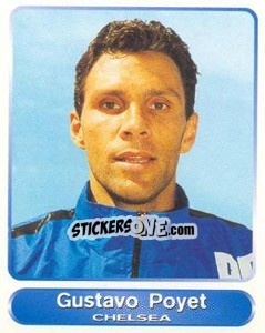 Sticker Gustavo Poyet - SuperPlayers 1998 PFA Collection n. 263 - Panini