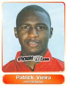 Sticker Patrick Vieira - SuperPlayers 1998 PFA Collection n. 331 - Panini