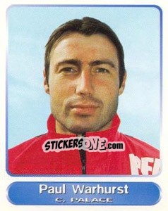 Sticker Paul Warhurst - SuperPlayers 1998 PFA Collection n. 338 - Panini